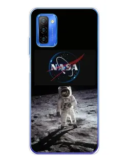 Чехол для Ulefone Note 12 с картинкой «Астронавт на Луне»