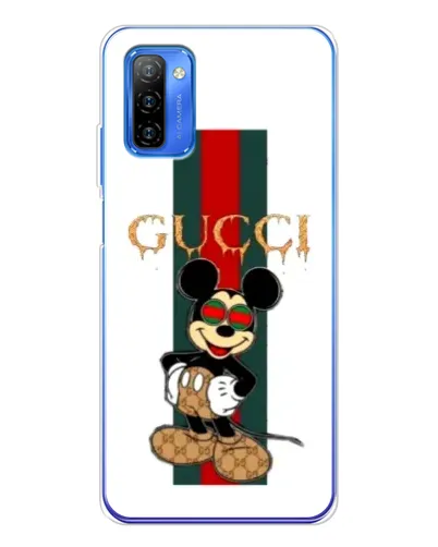 Чехол для Ulefone Note 12 с картинкой «Микки Маус Gucci — полосы» Чехол для Ulefone Note 12 с картинкой «Микки Маус Gucci — полосы»