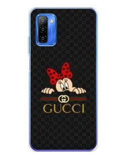 Чехол для Ulefone Note 12 с картинкой «Минни Маус Gucci — черный»