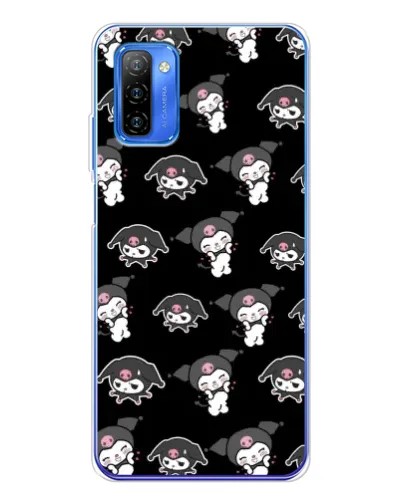 Чехол для Ulefone Note 12 с картинкой «Черный паттерн Kuromi»