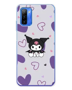 Чехол для Ulefone Note 12 с картинкой «Kuromi и лавандовые сердца»