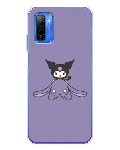 Чехол для Ulefone Note 12 с картинкой «Kuromi на лиловом фоне»