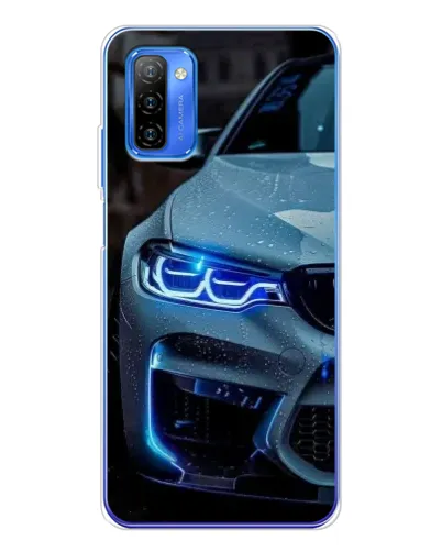 Чехол для Ulefone Note 12 с картинкой «Взгляд BMW с синими фарами»
