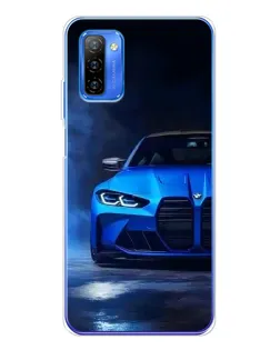 Чехол для Ulefone Note 12 с картинкой «Голубая BMW M4»