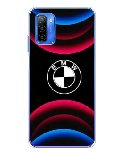 Чехол для Ulefone Note 12 с картинкой «Логотип BMW и неоновые дуги»