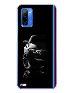 Чехол для Ulefone Note 12 с картинкой «Силуэт BMW в темноте»