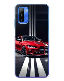Чехол для Ulefone Note 12 с картинкой «Красная BMW на дороге»