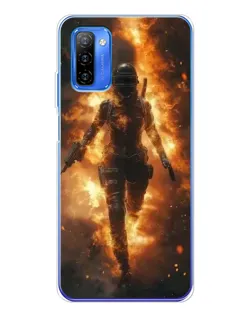 Чехол для Ulefone Note 12 с картинкой «BMW — скорость в дожде»