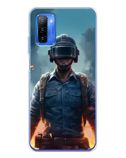 Чехол для Ulefone Note 12 с картинкой «PUBG — реалистичный герой»