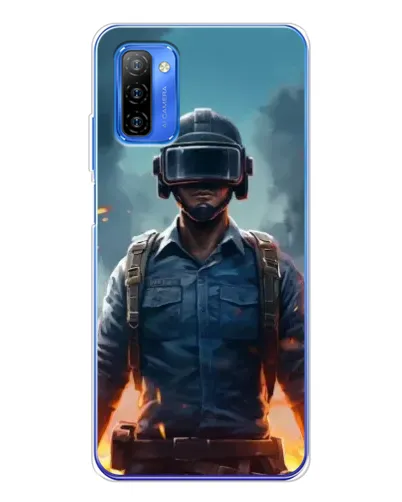 Чехол для Ulefone Note 12 с картинкой «PUBG — реалистичный герой»