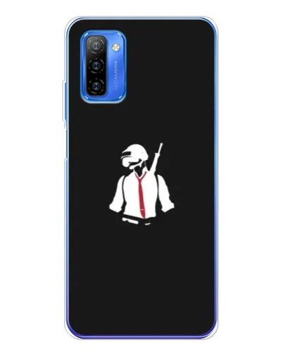 Чехол для Ulefone Note 12 с картинкой «PUBG — силуэт воина»