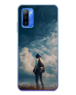 Чехол для Ulefone Note 12 с картинкой «Герой PUBG на скале»