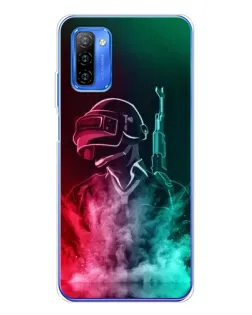 Чехол для Ulefone Note 12 с картинкой «PUBG — огненный воин»