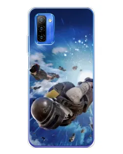 Чехол для Ulefone Note 12 с картинкой «Десант PUBG — прыжок»