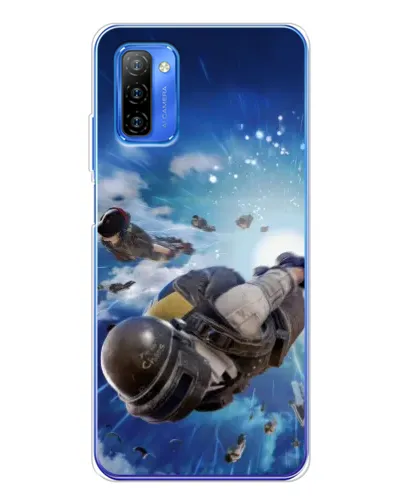 Чехол для Ulefone Note 12 с картинкой «Десант PUBG — прыжок»