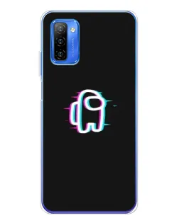 Чехол для Ulefone Note 12 с картинкой «Among Us неон»