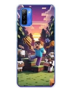 Чехол для Ulefone Note 12 с картинкой «Стив на ферме»