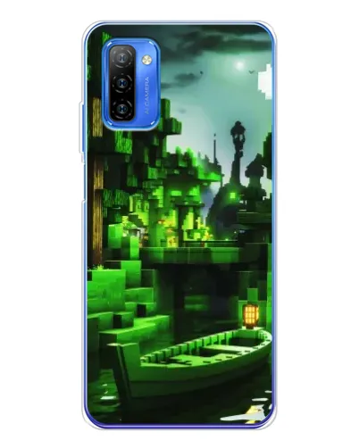 Чехол для Ulefone Note 12 с картинкой «Minecraft лесной пейзаж»