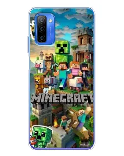Чехол для Ulefone Note 12 с картинкой «Замок Minecraft»