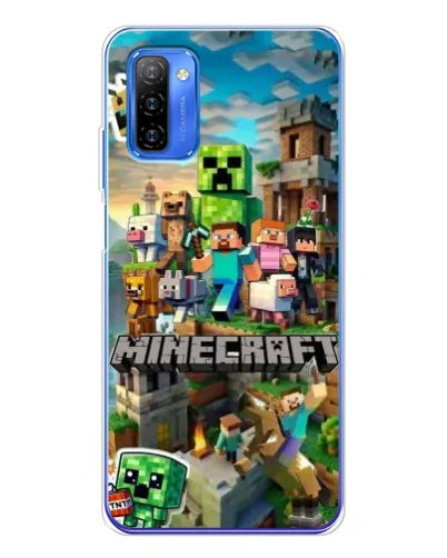 Чехол для Ulefone Note 12 с картинкой «Замок Minecraft»