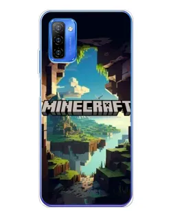Чехол для Ulefone Note 12 с картинкой «Пещера Майнкрафт»