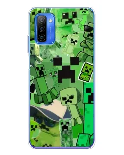 Чехол для Ulefone Note 12 с картинкой «Криперы Minecraft»