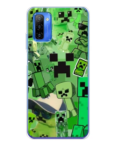 Чехол для Ulefone Note 12 с картинкой «Криперы Minecraft»
