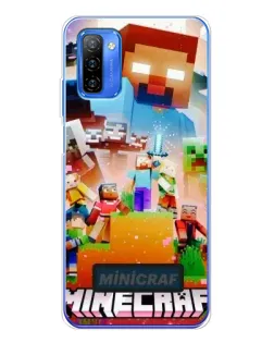 Чехол для Ulefone Note 12 с картинкой «Minecraft герои игры»