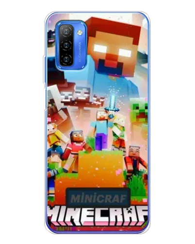 Чехол для Ulefone Note 12 с картинкой «Minecraft герои игры»