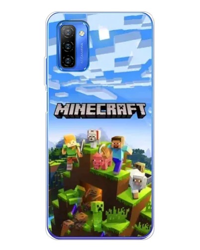 Чехол для Ulefone Note 12 с картинкой «Minecraft классический мир»