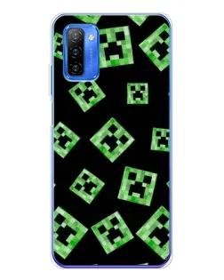 Чехол для Ulefone Note 12 с картинкой «Паттерн с криперами»