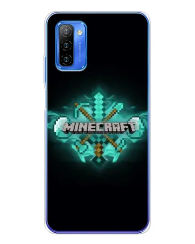 Чехол для Ulefone Note 12 с картинкой «Minecraft Diamond лого»