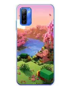 Чехол для Ulefone Note 12 с картинкой «Розовое дерево Minecraft»