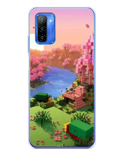 Чехол для Ulefone Note 12 с картинкой «Розовое дерево Minecraft»
