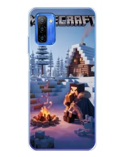 Чехол для Ulefone Note 12 с картинкой «Зимний Minecraft»