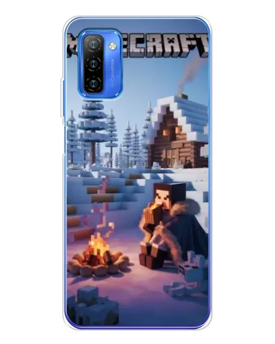 Чехол для Ulefone Note 12 с картинкой «Зимний Minecraft»