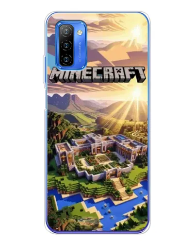 Чехол для Ulefone Note 12 с картинкой «Minecraft панорама»