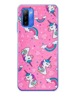 Чехол для Ulefone Note 12 с картинкой «Unicorn паттерн розовый»