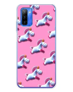 Чехол для Ulefone Note 12 с картинкой «Единороги на розовом»