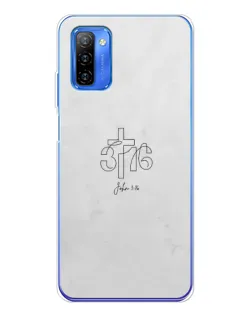 Чехол для Ulefone Note 12 с картинкой «Иоанна 3:16 Крест»