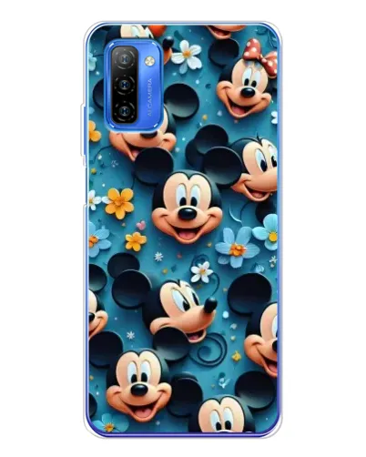 Чехол для Ulefone Note 12 с картинкой «Паттерн Микки и Минни»