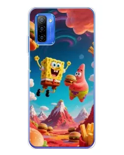 Чехол для Ulefone Note 12 с картинкой «Космический фастфуд»