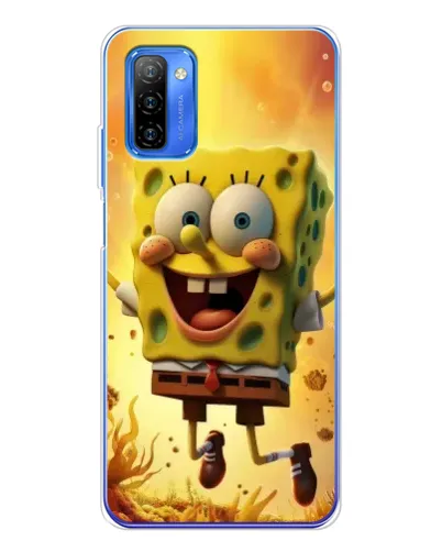 Чехол для Ulefone Note 12 с картинкой «Губка Боб прыгает»