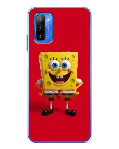 Чехол для Ulefone Note 12 с картинкой «Спанч Боб на красном»