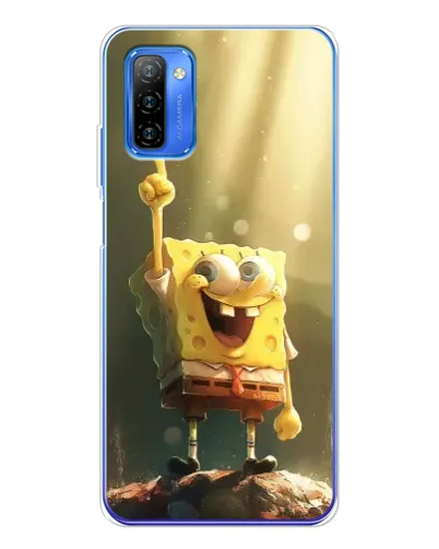 Чехол для Ulefone Note 12 с картинкой «Сияющий Спанч Боб»