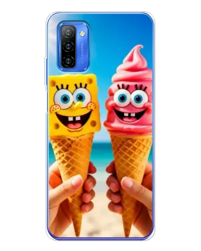 Чехол для Ulefone Note 12 с картинкой «Спанч Боб мороженое»