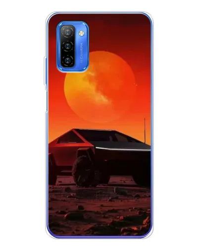 Чехол для Ulefone Note 12 с картинкой «Cybertruck на Марсе»