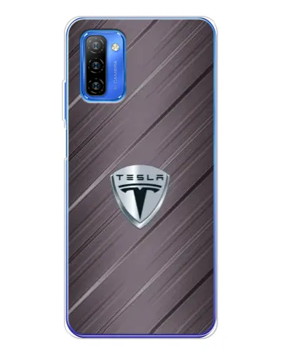 Чехол для Ulefone Note 12 с картинкой «Металлическая текстура Tesla»