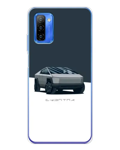 Чехол для Ulefone Note 12 с картинкой «Серебристый Cybertruck Tesla»