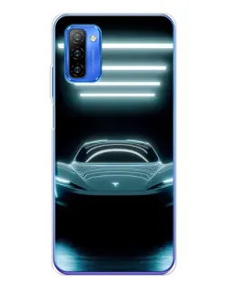 Чехол для Ulefone Note 12 с картинкой «Tesla в неоне»
